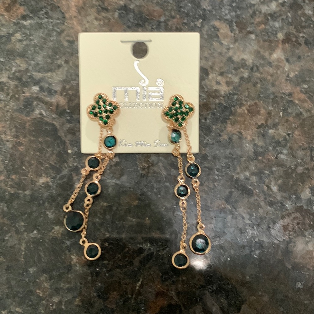 Mia Collection Green Gem Earrings By Kim Min Sun